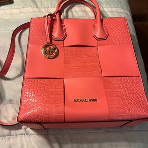 Michael Kors Mercer Grapefruit MD NS Shopper Purse